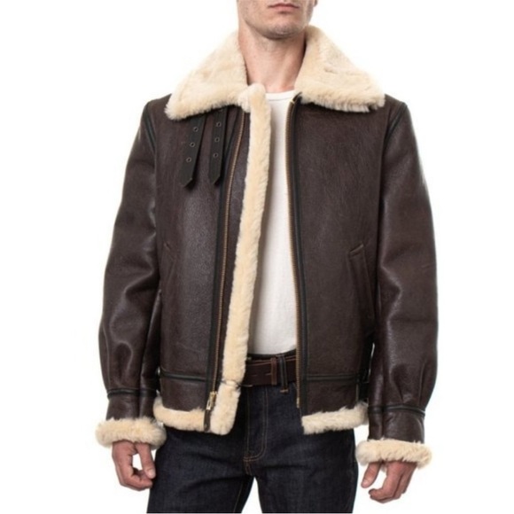 calafate Other - Vintage Calafate B-3 Type Sheepskin Shearling Bomber Leather Flight Coat Jacket